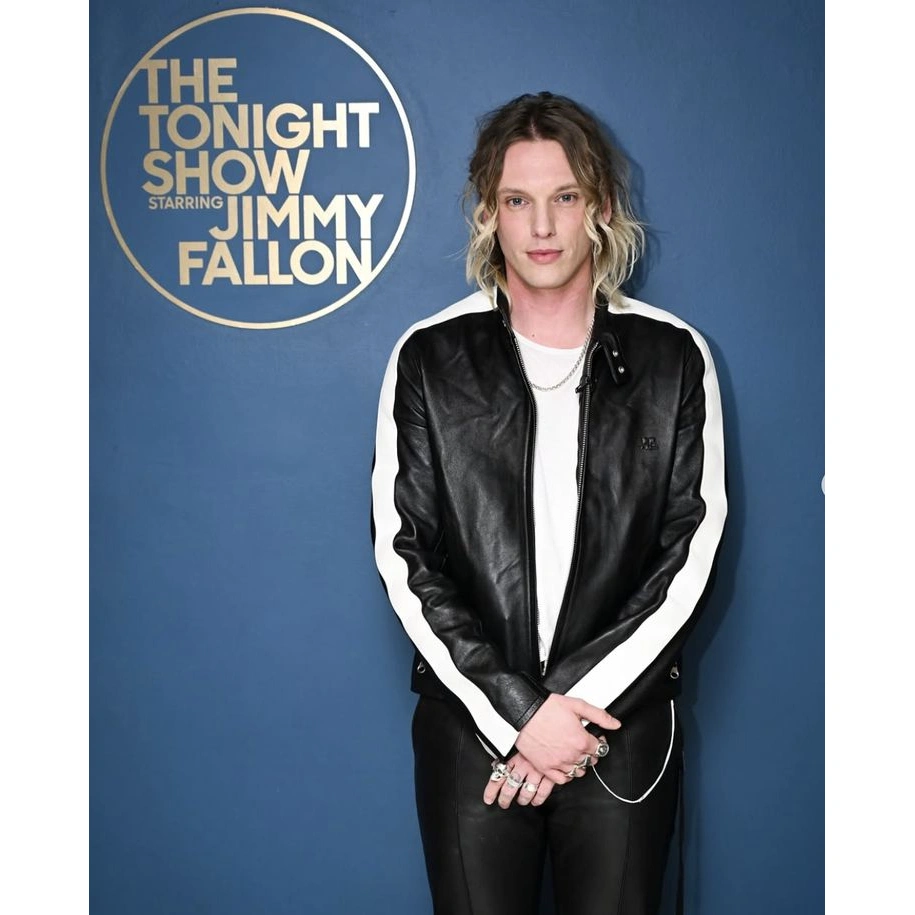 Jamie campbell black leather jacket