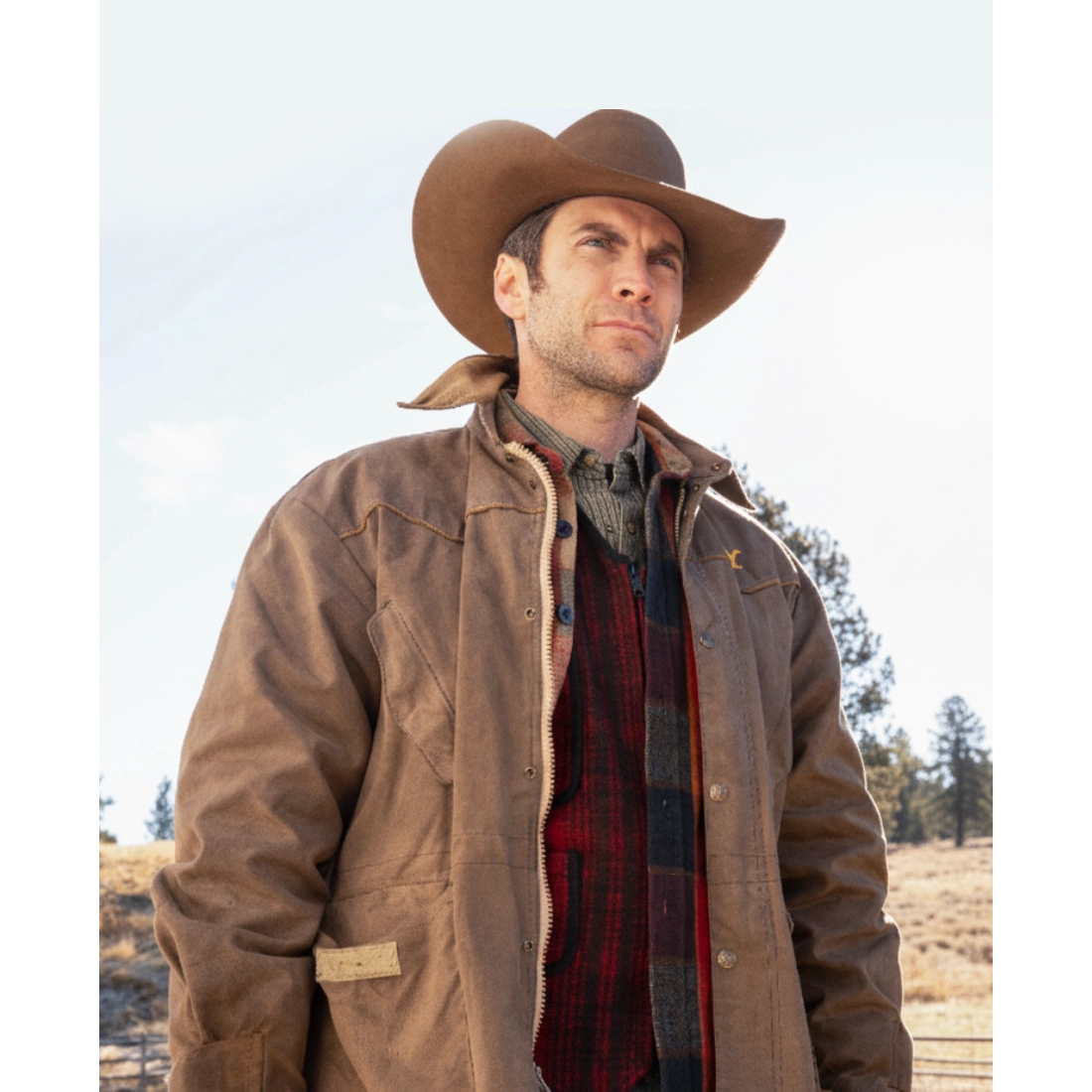 Jamie dutton brown leather jacket