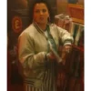 Jamie lee odonnell silver satin jacket
