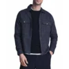 John reardon navy blue wool varsity jacket