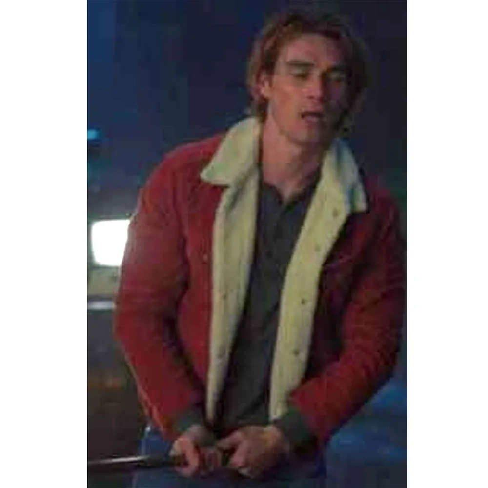 Kj apa corduroy sherpa brown jacket