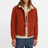Kj apa corduroy sherpa trucker brown jacket