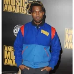 Kanye West Pastelle Blue Wool Varsity Jacket