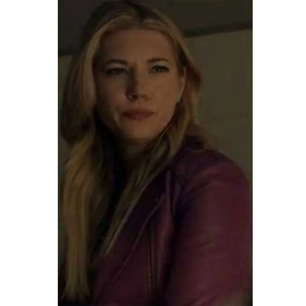 Katheryn winnick purple leather jacket