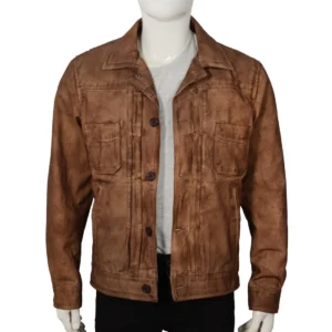 Kayce dutton brown waxed cotton jacket