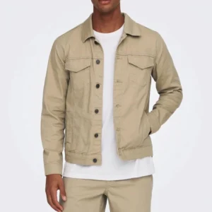 Kevin hart beige cotton jacket