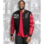 L3GACY Dwyane Wade Wool/Leather Letterman Jacket