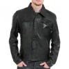 Last light black leather jacket