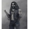 Lobo supergirl black biker vest