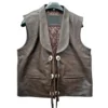 Lorne greene bonanza brown leather vest