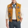 Luis madrigal yellow leather vest