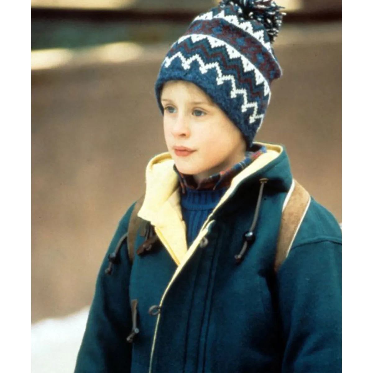 Macaulay culkin green coat
