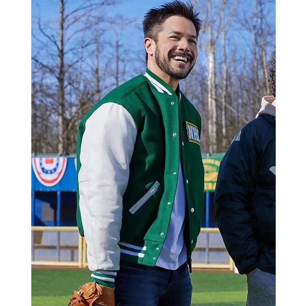 Marco grazzini woolleather varsity jacket
