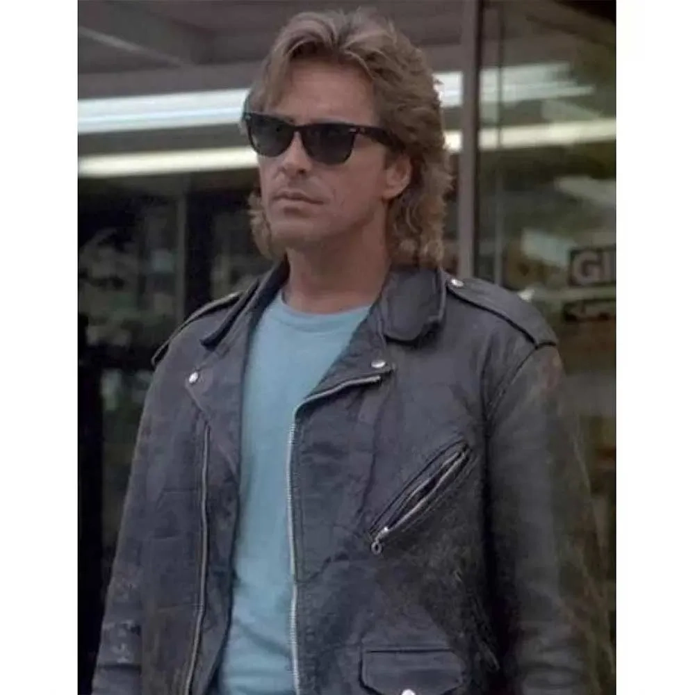 Miami vice black biker jacket