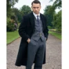 Michael gray peaky blinders black wool long coat