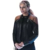 Michelle hurd black leather jacket