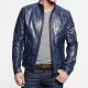Mike colter blue leather jacket