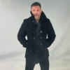 Mobland tom hardy wool black peacoat