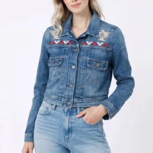 Monica dutton blue denim jacket