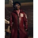 Mr. 5 One Piece S02 Maroon Leather Coat