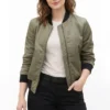 Ncis sydney olivia swann green bomber jacket