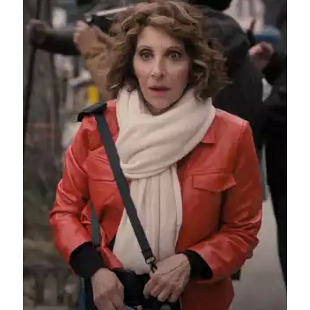 Only murders in the building andrea martin red leather jacket