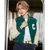 Park jimin green letterman jacket