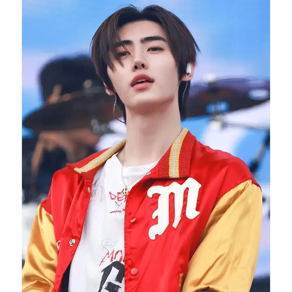 Park sunghoon red jacket