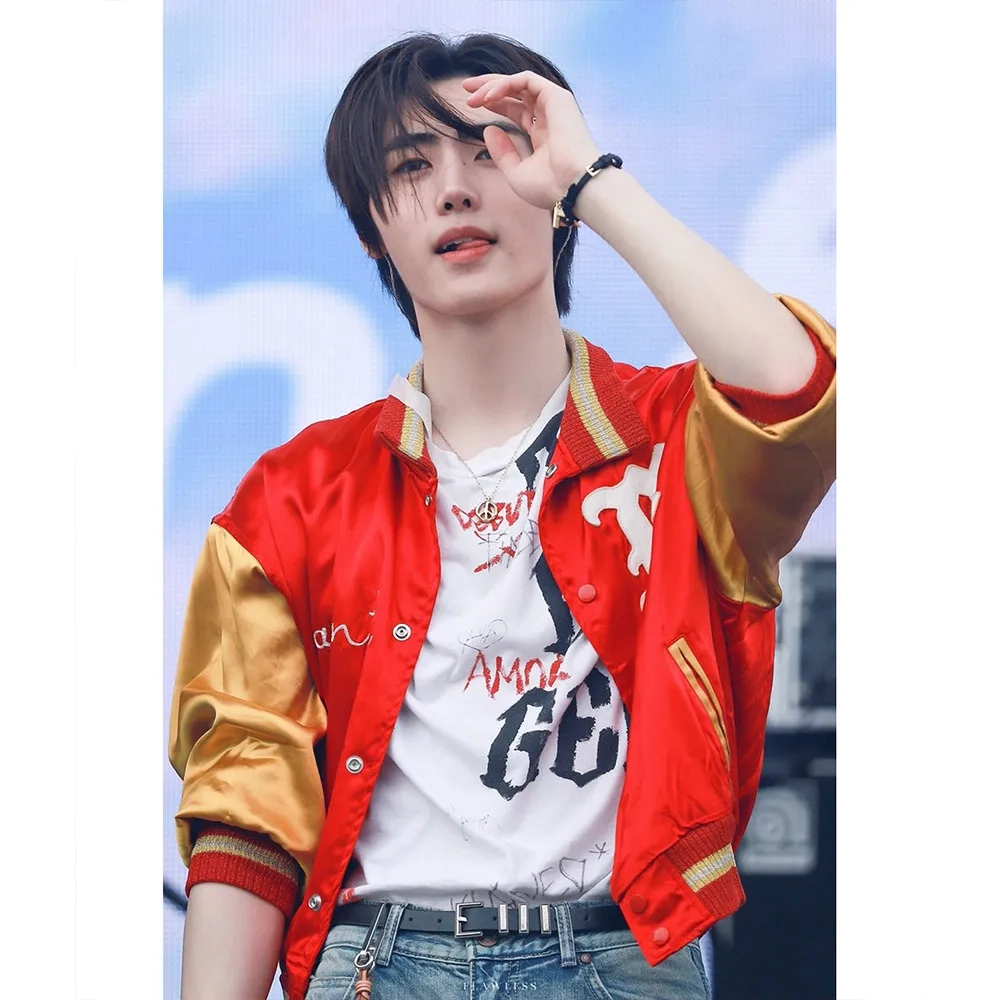 Park sunghoon redyellow jacket