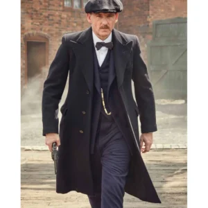 Paul anderson peaky blinders black trench coat