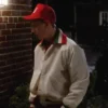 Pizza delivery white satin jacket
