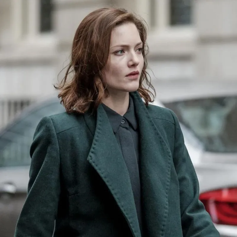 Rachel carey green wool coat