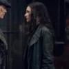Rebecca ferguson the immortal man leather coat