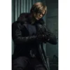 Resident evil 9 leon s kennedy black leather jacket