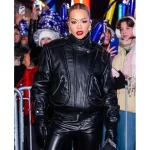 Rita Ora NYC Black Leather Jacket