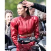 Ruby rossdale red leather jacket