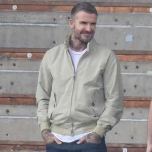 Save our squad david beckham bomber leather jacket