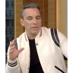 Sebastian Maniscalco Live With Kelly & Ryan Teddy Wool Varsity Jacket