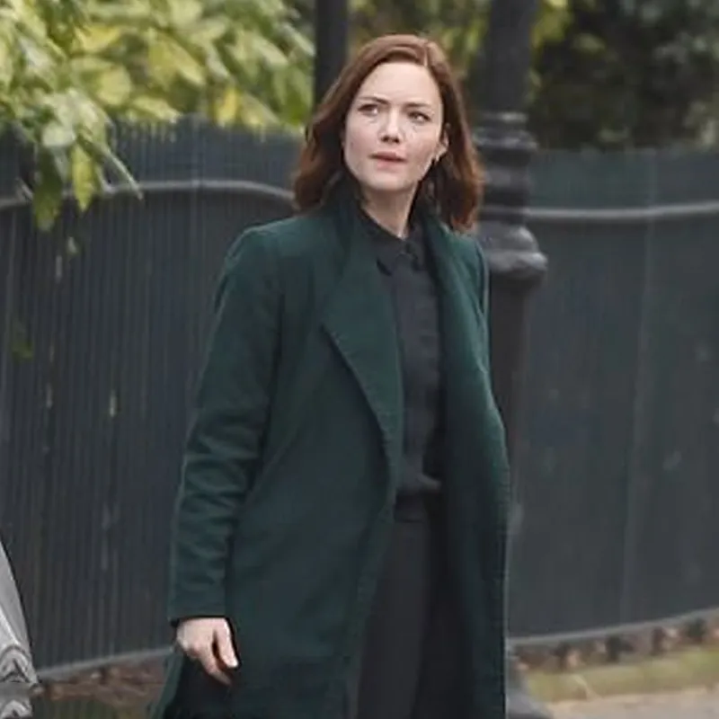 The capture season 3 holliday grainger green wool coat