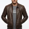 Tom hardy cafe racer brown leather jacket