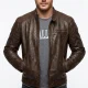 Tom hardy cafe racer brown leather jacket