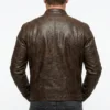 Tom hardy venom 2 cafe racer brown leather jacket