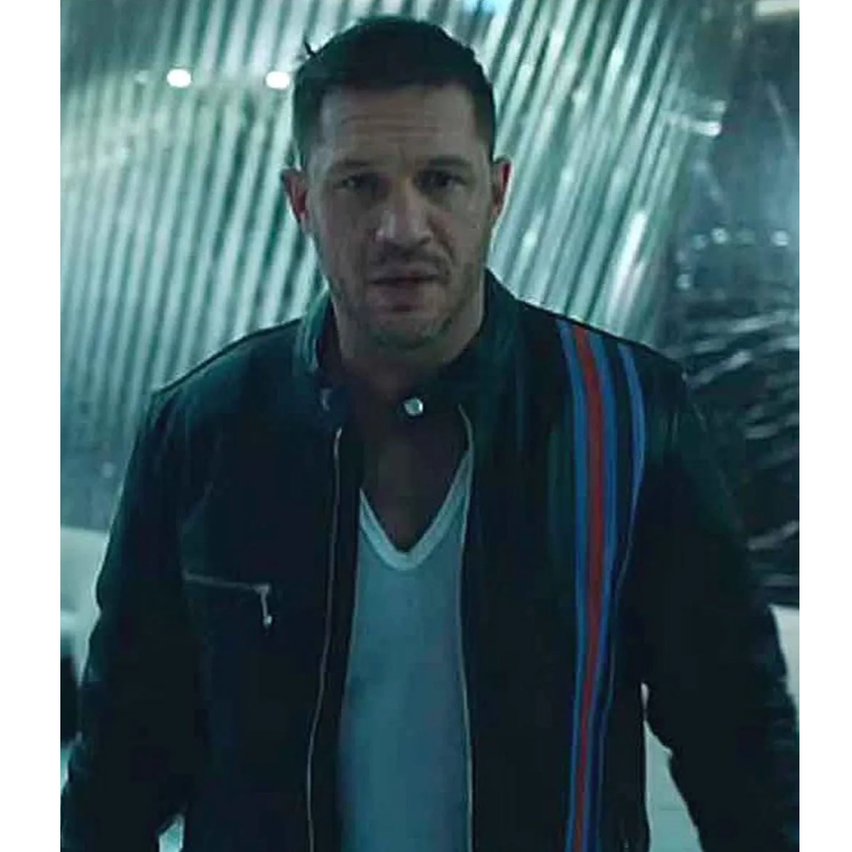 Tom hardy venom 2 cafe racer leather jacket