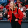 Unlv runnin rebels red teddy varsity wool jacket