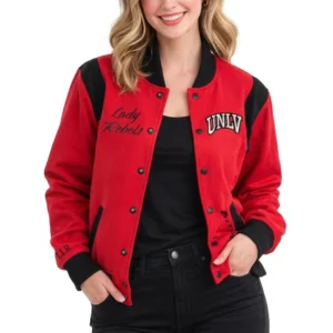 Unlv runnin rebels red varsity jacket
