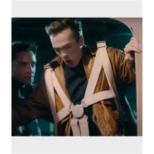 Wolves of war brown leather jacket