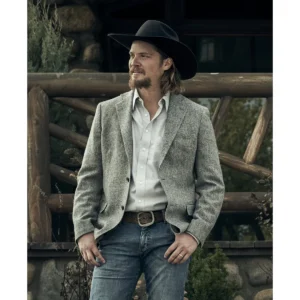 Yellowstone s05 kayce dutton grey wool blazer
