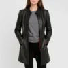 Zoe boehm down cemetery road leather black coat