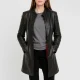Zoe boehm down cemetery road leather black coat