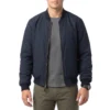 Aaron pierre black bomber jacket